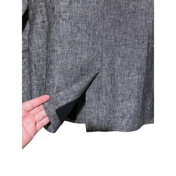 J Crew Linen Blazer 4 Single Breasted Chambray Minimalist Goth 100% Linen - Picture 8 of 14